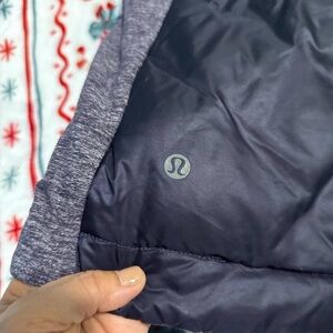 Athleta Purple Heather and Navy Packable Jacket